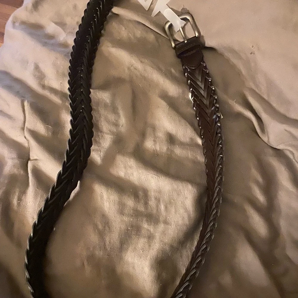 Kids' Braided Leather Belt - Black and Brown